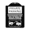 Signmission Private Parking Unauthorized Cars Will Towed Owners Expense Alum Sign, 18" L, 24" H, BW-1824-23268 A-DES-BW-1824-23268 - alternate 1